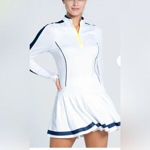 Lucky in Love White and Navy Tennis Dress